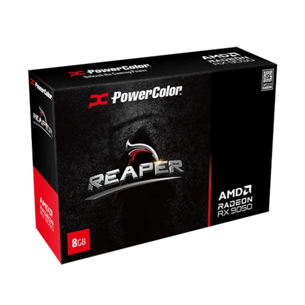 PowerColor Graphic Card AMD Radeon RX9050 Reaper 8GB DDR6 Dual Fan
